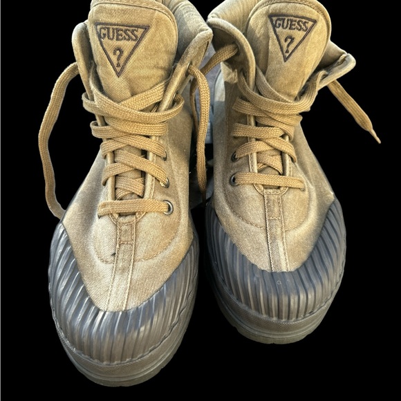 Guess Vintage 90s Rubber Toe High Top Lace Up Sneaker Boots 072025 - Picture 2 of 9